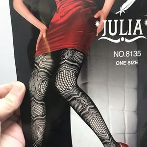 NIP patterned fishnet tights, OS